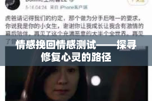 情感挽回情感测试——探寻修复心灵的路径