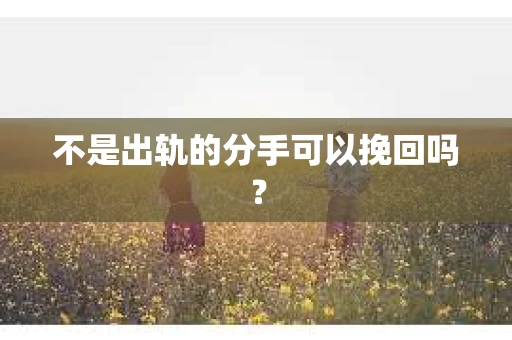 不是出轨的分手可以挽回吗？