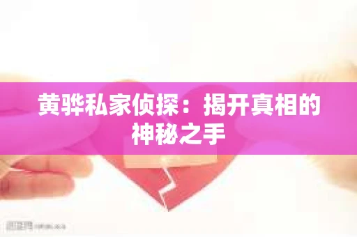 黄骅私家侦探：揭开真相的神秘之手