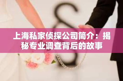 上海私家侦探公司简介:揭秘专业调查背后的故事 上海私家侦探公司简介:揭秘专业调查背后的故事