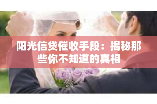 阳光信贷催收手段：揭秘那些你不知道的真相
