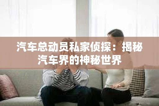 汽车总动员私家侦探：揭秘汽车界的神秘世界