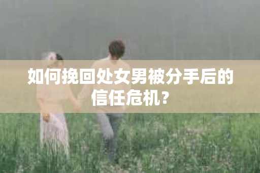 如何挽回处女男被分手后的信任危机？