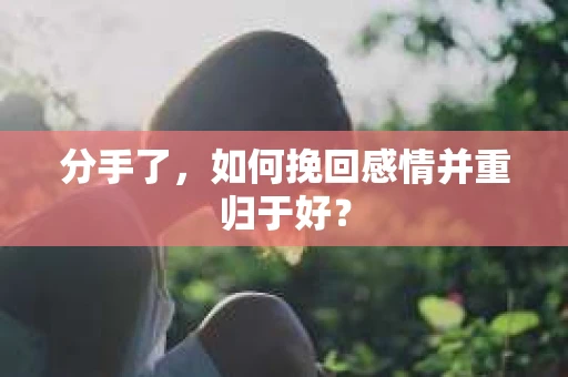 分手了，如何挽回感情并重归于好？